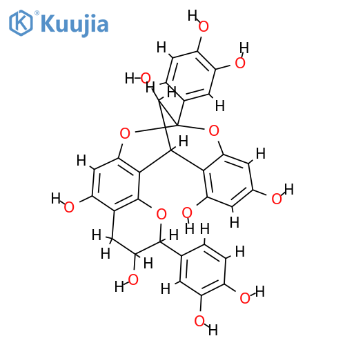 8,14-Methano-2H,14H-1-benzopyrano[7,8-d][1,3]benzodioxocin-3,5,11,13,15-pentol,2,8-bis(3,4-dihydroxyphenyl)-3,4-dihydro- structure