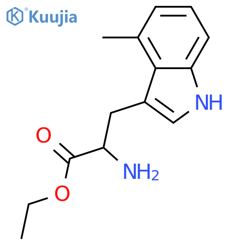 ethyl 2-amino-3-(4-methyl-1H-indol-3-yl)propanoate structure