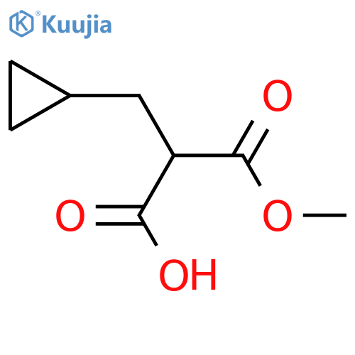 2-(Cyclopropylmethyl)-3-methoxy-3-oxopropanoic acid structure