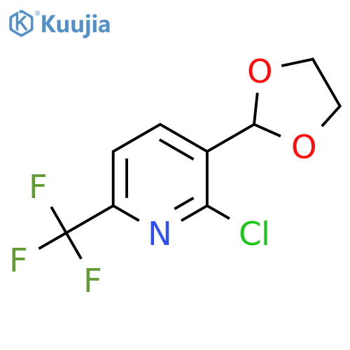 2-Chloro-3-(1,3-dioxolan-2-yl)-6-(trifluoromethyl)pyridine structure