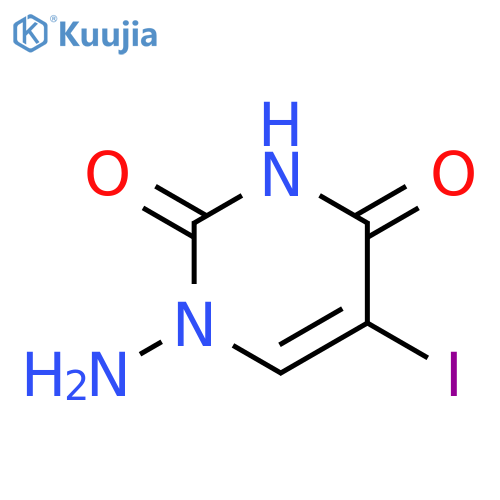 1-amino-5-iodo-1,2,3,4-tetrahydropyrimidine-2,4-dione structure