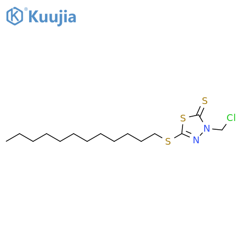 3-(Chloromethyl)-5-(dodecylsulfanyl)-2,3-dihydro-1,3,4-thiadiazole-2-thione structure