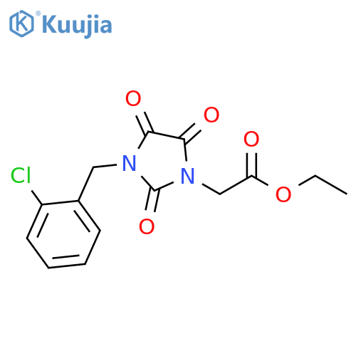 Ethyl 2-3-(2-chlorobenzyl)-2,4,5-trioxo-1-imidazolidinylacetate structure
