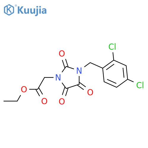 Ethyl 2-3-(2,4-dichlorobenzyl)-2,4,5-trioxo-1-imidazolidinylacetate structure