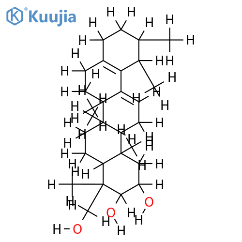 2alpha,3beta,23-trihydroxy-12,17-dien-28-norursane structure