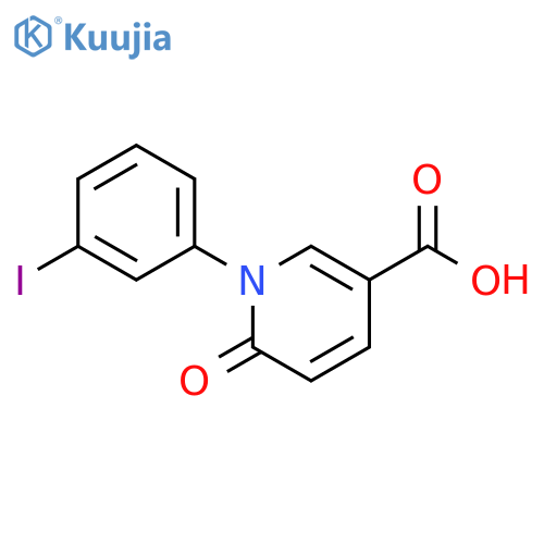 1-(3-iodophenyl)-6-oxo-1,6-dihydropyridine-3-carboxylic acid structure