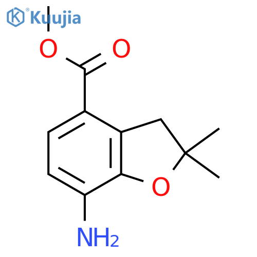 methyl 7-amino-2,2-dimethyl-3H-benzofuran-4-carboxylate structure