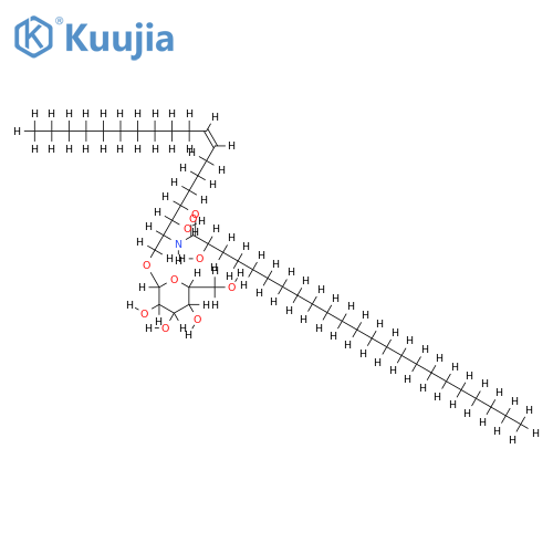 1-O-(beta-D-glucopyranosyloxy)-(2S,3S,4R,8Z)-2-[(2'R)-2'-hydroxytricosanoylamino]-8-nonadecene-3,4-diol structure