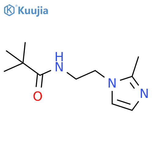 2,2-dimethyl-N-[2-(2-methyl-1H-imidazol-1-yl)ethyl]propanamide structure