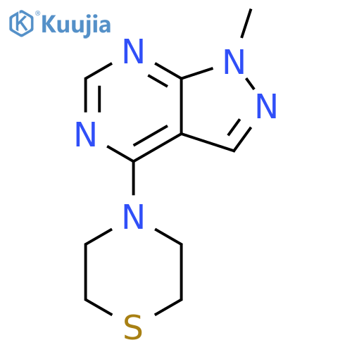 4-{1-methyl-1H-pyrazolo[3,4-d]pyrimidin-4-yl}thiomorpholine structure