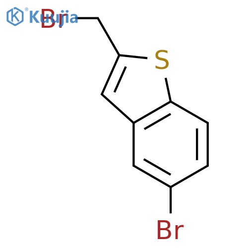 Benzo[b]thiophene, 5-bromo-2-(bromomethyl)- structure