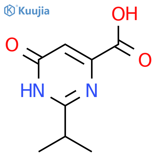 2-Isopropyl-6-oxo-1,6-dihydropyrimidine-4-carboxylic acid structure