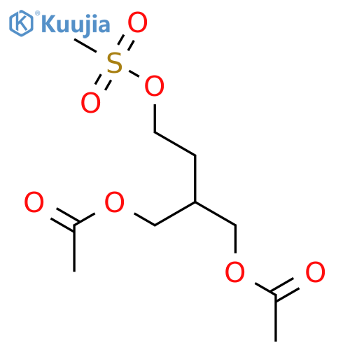 2-[(acetyloxy)methyl]-4-[(methylsulfonyl)oxy]butyl acetate (non-preferred name) structure