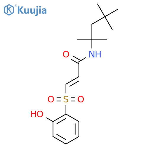 3-(2-hydroxybenzenesulfonyl)-N-(2,4,4-trimethylpentan-2-yl)prop-2-enamide structure