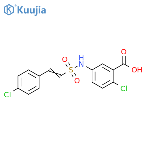 2-Chloro-5-[[[2-(4-chlorophenyl)ethenyl]sulfonyl]amino]benzoic acid structure