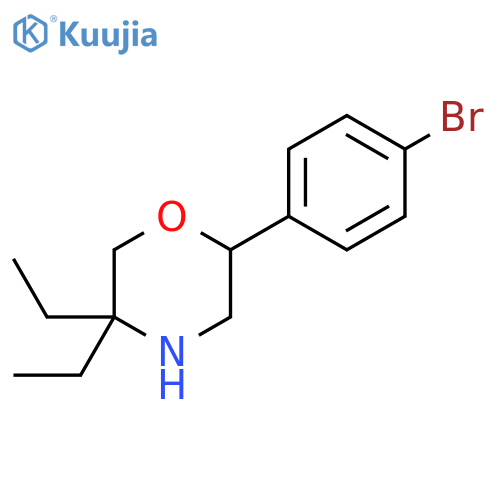 2-(4-Bromophenyl)-5,5-diethylmorpholine structure