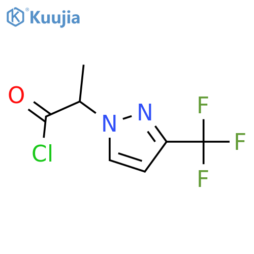 2-3-(trifluoromethyl)-1H-pyrazol-1-ylpropanoyl chloride structure