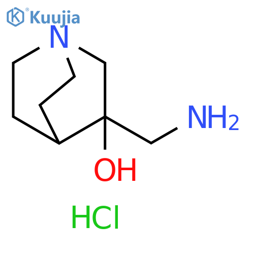 3-(aminomethyl)-1-azabicyclo2.2.2octan-3-ol dihydrochloride structure