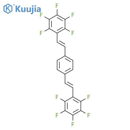 Benzene, 1,4-bis[(1E)-2-(pentafluorophenyl)ethenyl]- structure