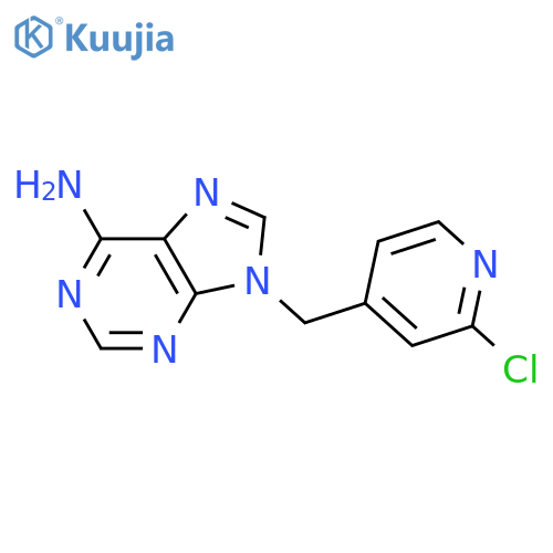 9-(2-chloropyridin-4-yl)methyl-9H-purin-6-amine structure