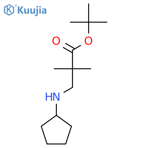 Tert-butyl 3-(cyclopentylamino)-2,2-dimethylpropanoate structure