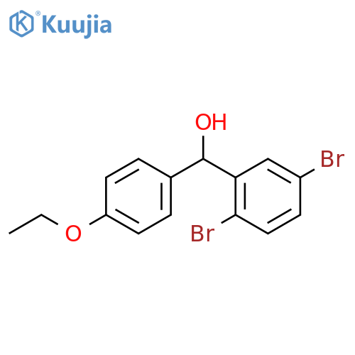 Benzenemethanol, 2,5-dibromo-α-(4-ethoxyphenyl)- structure