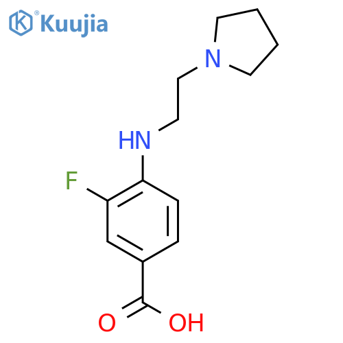 3-fluoro-4-{2-(pyrrolidin-1-yl)ethylamino}benzoic acid structure