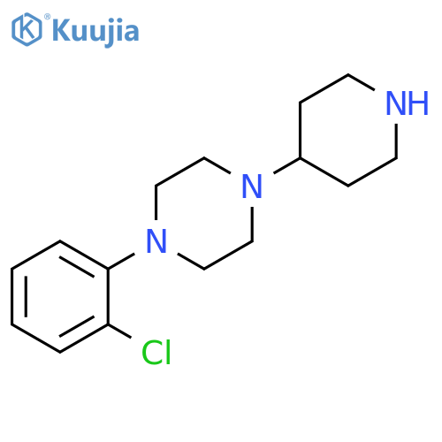 1-(2-chlorophenyl)-4-(piperidin-4-yl)piperazine structure