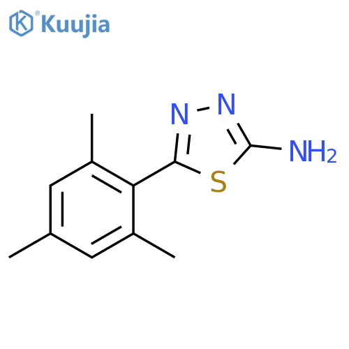 5-(2,4,6-trimethylphenyl)-1,3,4-thiadiazol-2-amine structure