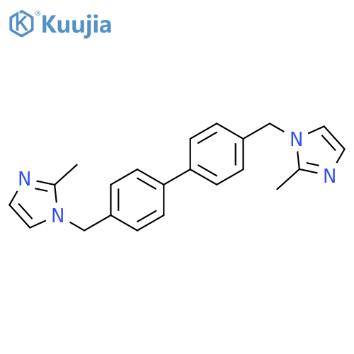 4,4'-bis((2-methyl-1H-imidazol-1-yl)methyl)-1,1'-biphenyl structure