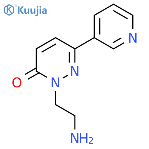 2-(2-aminoethyl)-6-(pyridin-3-yl)-2,3-dihydropyridazin-3-one structure