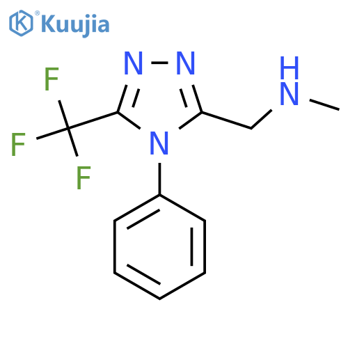 methyl({4-phenyl-5-(trifluoromethyl)-4H-1,2,4-triazol-3-ylmethyl})amine structure