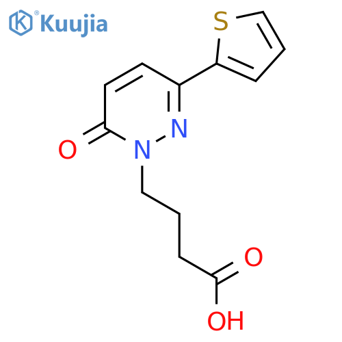 4-[6-oxo-3-(thiophen-2-yl)-1,6-dihydropyridazin-1-yl]butanoic acid structure