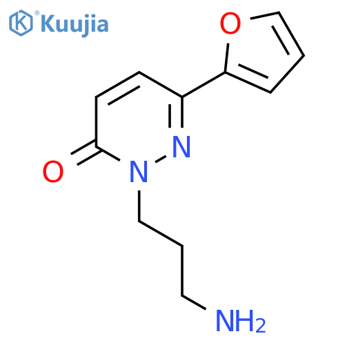 2-(3-aminopropyl)-6-(furan-2-yl)-2,3-dihydropyridazin-3-one structure