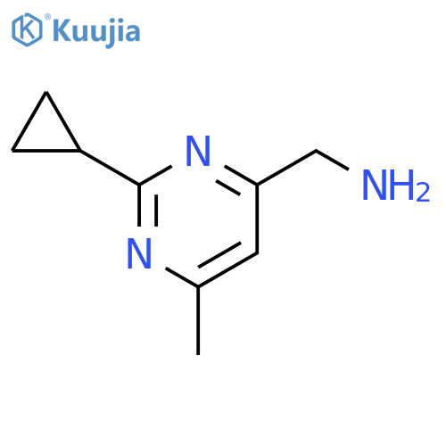 (2-cyclopropyl-6-methylpyrimidin-4-yl)methanamine structure
