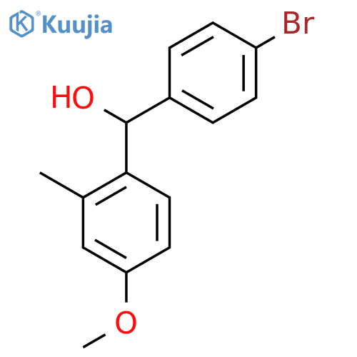 (4-bromophenyl)-(4-methoxy-2-methylphenyl)methanol structure