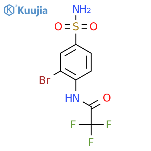 N-(2-bromo-4-sulfamoylphenyl)-2,2,2-trifluoroacetamide structure