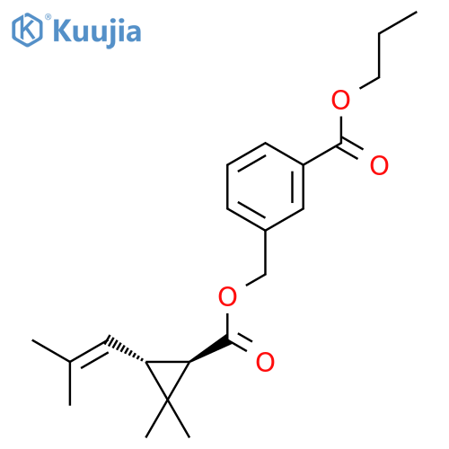 Benzoic acid,3-[[[[(1R,3R)-2,2-dimethyl-3-(2-methyl-1-propen-1-yl)cyclopropyl]carbonyl]oxy]methyl]-,propyl ester structure