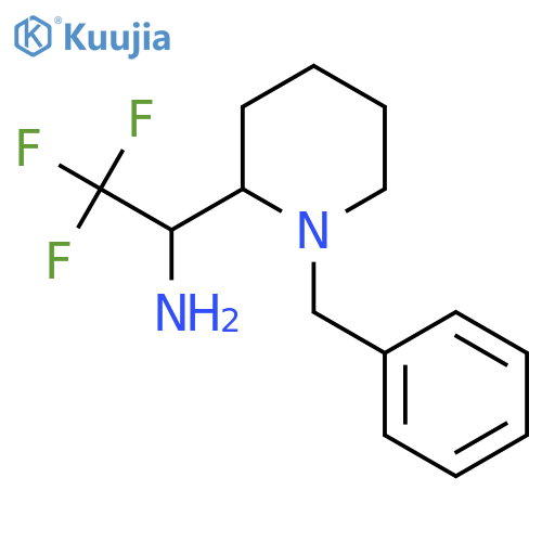 1-(1-benzylpiperidin-2-yl)-2,2,2-trifluoroethan-1-amine structure