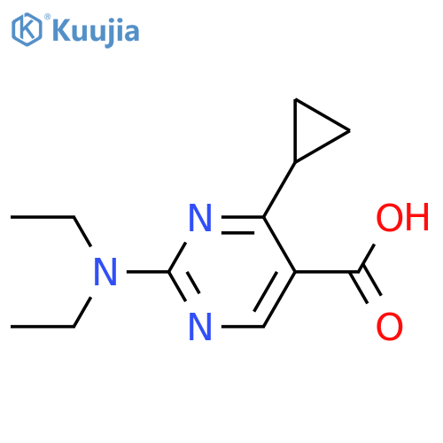4-Cyclopropyl-2-(diethylamino)pyrimidine-5-carboxylic acid structure