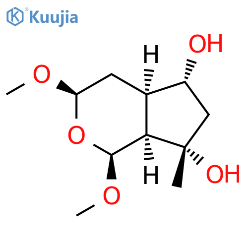 Cyclopenta[c]pyran-5,7-diol, octahydro-1,3-dimethoxy-7-methyl-, (1S,3R,4aR,5R,7S,7aS)- structure
