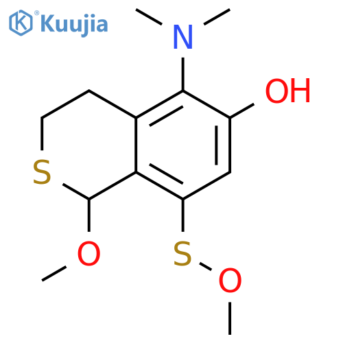 1H-2-Benzothiopyran-8-sulfenicacid, 5-(dimethylamino)-3,4-dihydro-6-hydroxy-1-methoxy-, methyl ester (9CI) structure