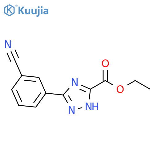 ethyl 5-(3-cyanophenyl)-1H-1,2,4-triazole-3-carboxylate structure