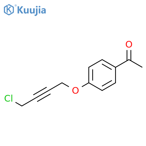1-{4-(4-chlorobut-2-yn-1-yl)oxyphenyl}ethan-1-one structure