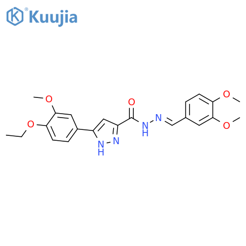N'-(1E)-(3,4-dimethoxyphenyl)methylidene-3-(4-ethoxy-3-methoxyphenyl)-1H-pyrazole-5-carbohydrazide structure