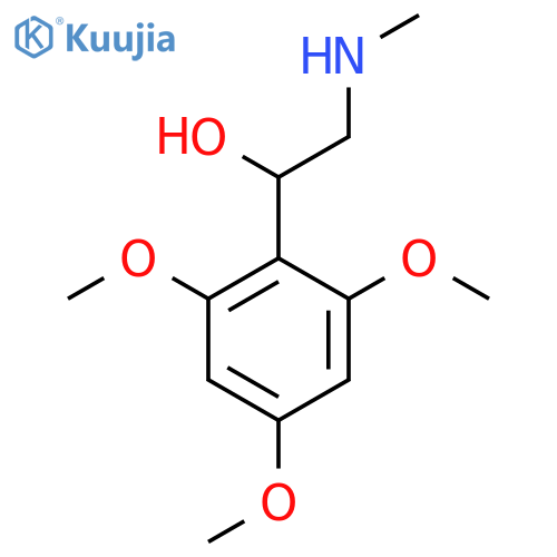 2-(methylamino)-1-(2,4,6-trimethoxyphenyl)ethan-1-ol structure