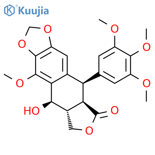 Furo[3',4':6,7]naphtho[2,3-d]-1,3-dioxol-6(5aH)-one,5,8,8a,9-tetrahydro-9-hydroxy-10-methoxy-5-(3,4,5-trimethoxyphenyl)-,(5R,5aR,8aR,9R)- structure