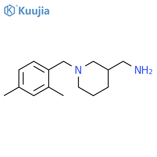 {1-[(2,4-dimethylphenyl)methyl]piperidin-3-yl}methanamine structure