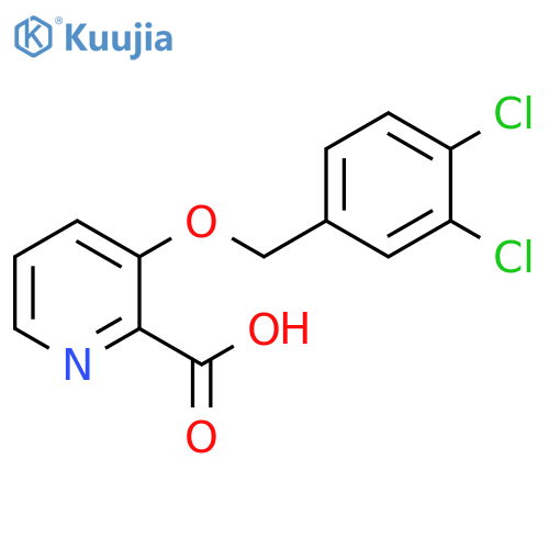 3-(3,4-dichlorophenyl)methoxypyridine-2-carboxylic acid structure