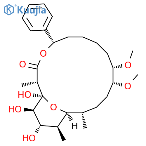 4,19-Dioxabicyclo[13.3.1]nonadecan-3-one,1,17,18-trihydroxy-10,11-dimethoxy-2,14,16-trimethyl-5-phenyl-,(1R,2S,5S,10S,11R,14S,15S,16S,17S,18R)- structure
